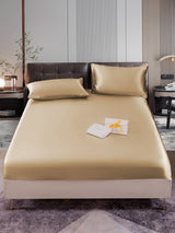 [Beige] SilkSilky  Bedding Set 001