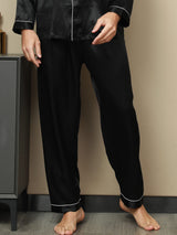 [Black] SilkSilky  Men's Sleep Shorts 003