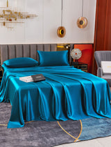 [Teal] SilkSilky  Bedding Set 001