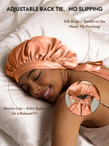 [Coral Pink] SilkSilky  Sleep Cap 008
