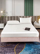 [White] SilkSilky  Bedding Set 002