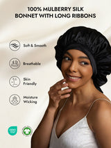 [Black] SilkSilky  Sleep Cap 006