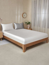 [LightGray+White] SilkSilky  Bedding Set 001
