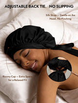 [Black] SilkSilky  Sleep Cap 008