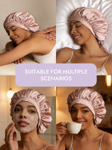 [Pink] SilkSilky  Sleep Cap 012
