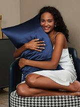 [Dark Blue] SilkSilky  Pillowcases 002