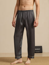 [Black Ginkgo] SilkSilky  Men's Sleep Shorts 001