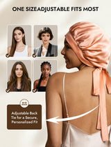[Coral Pink] SilkSilky  Sleep Cap 009