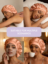 [Coral Pink] SilkSilky  Sleep Cap 010