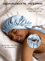 [Light Blue] SilkSilky  Sleep Cap 008