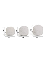 White mesh laundry wash bag for delicate fabrics, shown in 11 x 8, 14 x 10, and 20 x 14 sizes