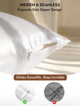 [White] SilkSilky  Pillowcases 006