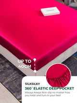 [Wine] SilkSilky  Bedding Set 004