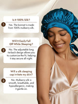 [Teal] SilkSilky  Sleep Cap 011