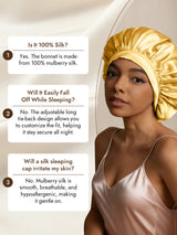 [Champagne] SilkSilky  Sleep Cap 010