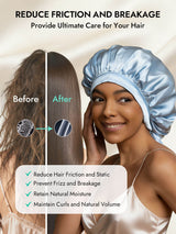 [Light Blue] SilkSilky  Sleep Cap 007
