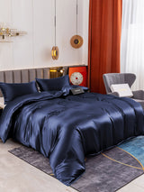[Dark Blue] SilkSilky  Bedding Set 001