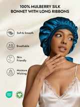 [Teal] SilkSilky  Sleep Cap 006
