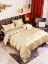 [Beige] SilkSilky  Bedding Set 001