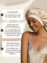 [Beige] SilkSilky  Sleep Cap 011