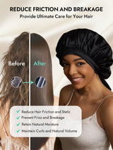 [Black] SilkSilky  Sleep Cap 007