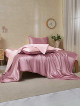 [PaleMauve+LightPink] SilkSilky  Bedding Set 002