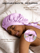 [Lavender] SilkSilky  Sleep Cap 008