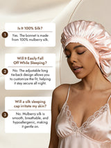 [Light Pink] SilkSilky  Sleep Cap 009