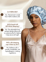 [Light Blue] SilkSilky  Sleep Cap 011