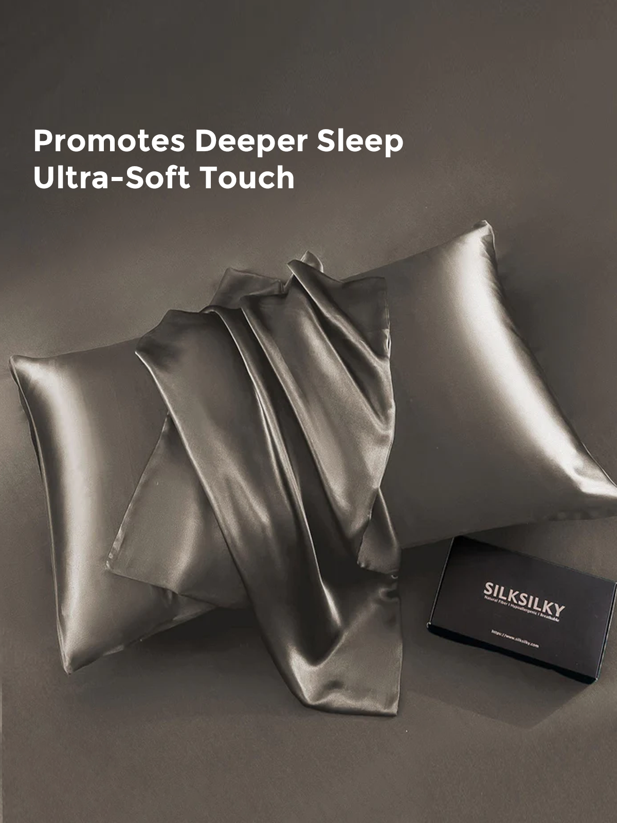 [Dark Gray] SilkSilky  Pillowcases 001