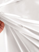 [White] SilkSilky  Bedding Set 006