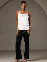 [White] SilkSilky  Spaghetti Strap Camisole Top 003