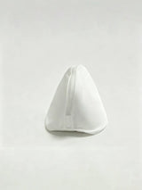 White mesh laundry wash bag with zipper for delicate silk garment care