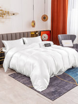 [White] SilkSilky  Bedding Set 001