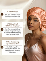 [Coral Pink] SilkSilky  Sleep Cap 011
