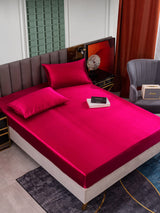 [Wine] SilkSilky  Bedding Set 001