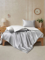 [LightGray+White] SilkSilky  Bedding Set 002