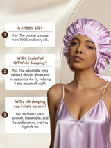 [Lavender] SilkSilky  Sleep Cap 011