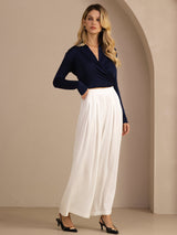 [White] SilkSilky Womens Pants 006