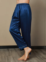 [Dark Blue] SilkSilky  Men's Sleep Shorts 007