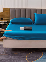 [Teal] SilkSilky  Bedding Set 006