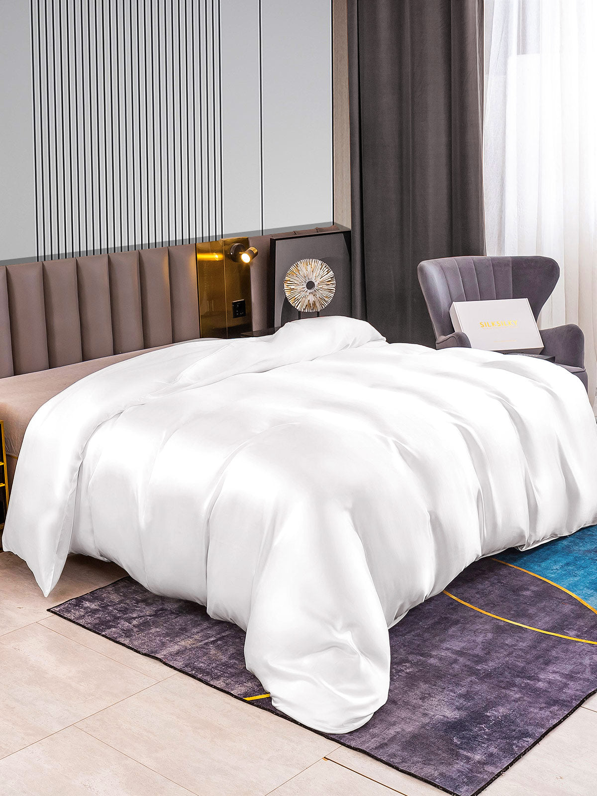 [White] SilkSilky  Duvet Covers 002