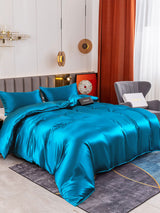 [Teal] SilkSilky  Bedding Set 001