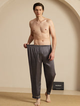 [Black Ginkgo] SilkSilky  Men's Sleep Shorts 006
