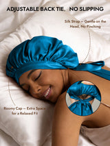 [Teal] SilkSilky  Sleep Cap 008