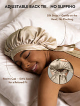 [Beige] SilkSilky  Sleep Cap 008
