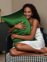 [Dark Green] SilkSilky  Pillowcases 002