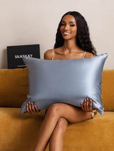 [Grayish Blue] SilkSilky  Pillowcases 001