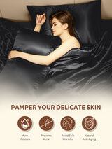 [Black] SilkSilky  Pillowcases 004