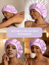 [Lavender] SilkSilky  Sleep Cap 010